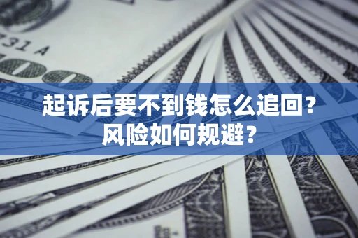 武汉起诉后要不到钱怎么追回？风险如何规避？