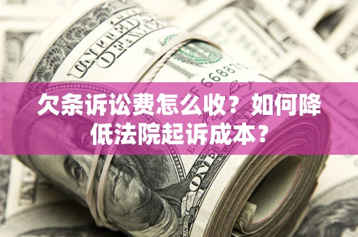 武汉欠条诉讼费怎么收？如何降低法院起诉成本？
