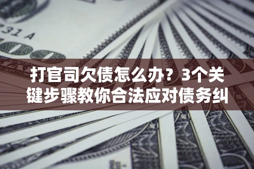 武汉打官司欠债怎么办？3个关键步骤教你合法应对债务纠纷