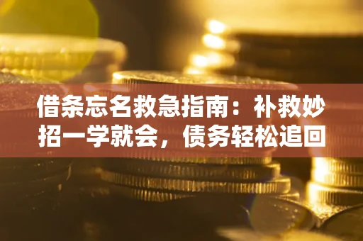 武汉借条忘名救急指南：补救妙招一学就会，债务轻松追回！