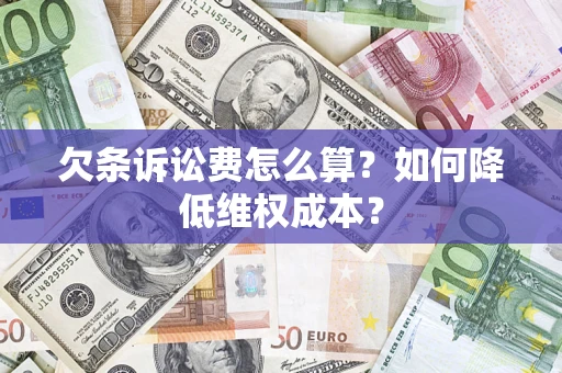 武汉欠条诉讼费怎么算？如何降低维权成本？